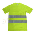 EN ISO 20471 camisa reflectante de seguridad POLO con cuello de color gris